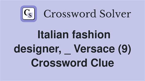 designer brand versace|designer versace crossword.